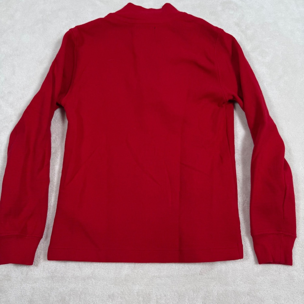 Polo Ralph Lauren Boys Red Waffle Knit Quarter Zip Pullover Sweater Size 7 - Picture 5 of 5